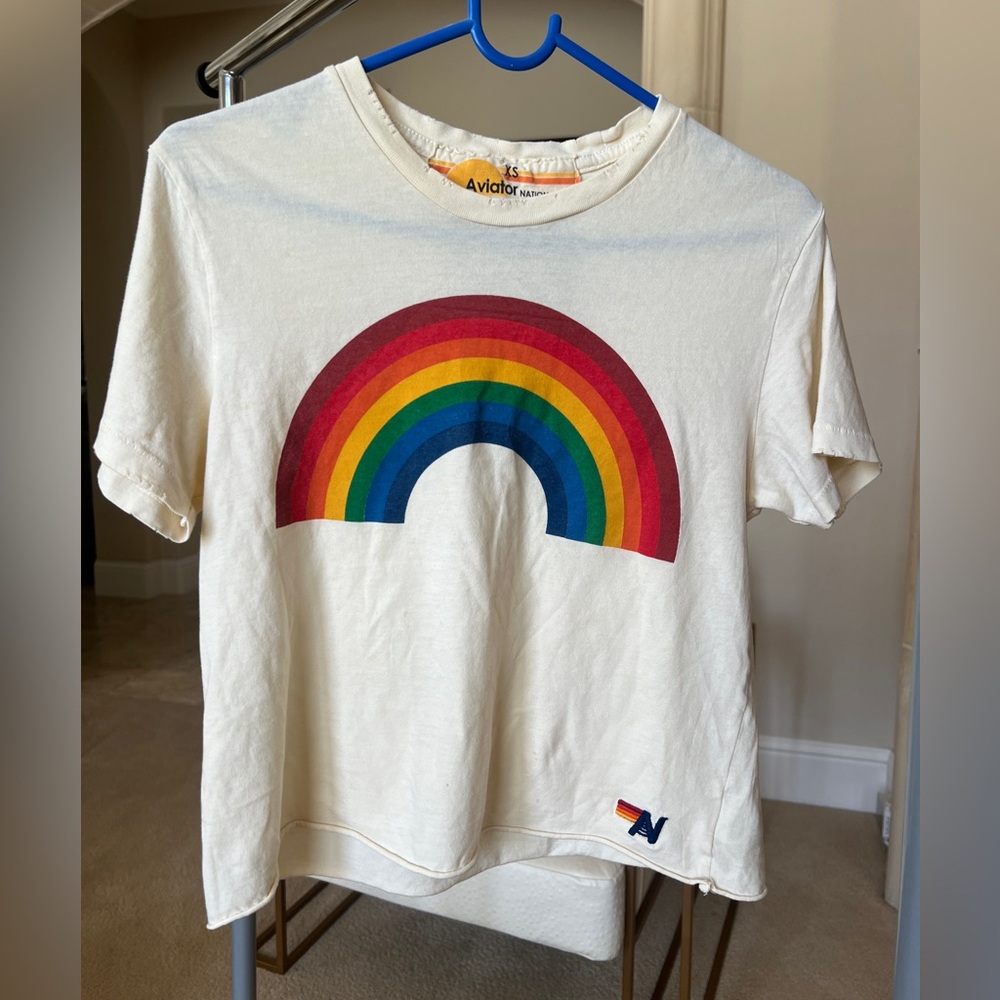 AVIATOR NATION
Graphic Print Crew Neck T-Shirt / Size XS